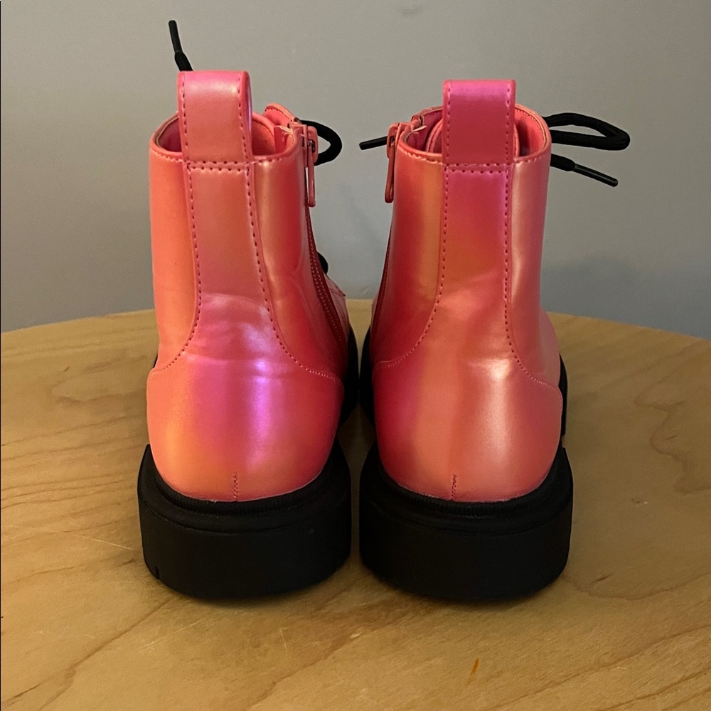 Art Class Vibrant Pink Lace-Up Boots - Picture 5 of 6